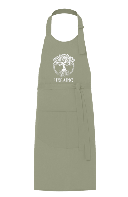 Apron with prints Tree Ukraine. Patriotic, ssu, tree ukraine, ukraine, ukrainian, wood. 2070702