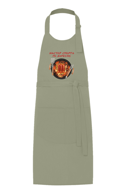 Фартух з принтом "Майстер Спорту По Барбекю". Барбекю, майстер спорту, пікнік, сосиски. 2070702