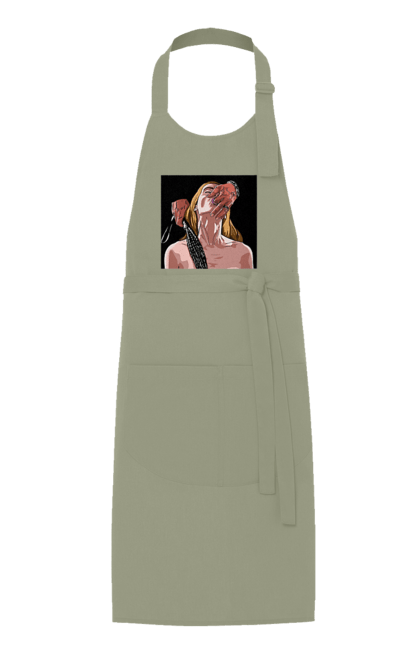 Фартух з принтом "Дівчина У Полоні Чоловіка З Батогами". Батіг, пристрасть, смоктати. 2070702