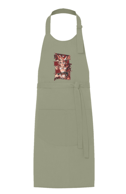 Apron with prints Hero Fight. Anime, attack on titan, battle, blade, demon, hero academy, main character, manga. 2070702