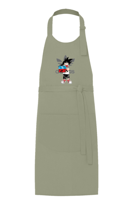 Apron with prints Adidas Son Goku. Adidas, anime, dragon ball, goku, manga, son goku, tv series. 2070702