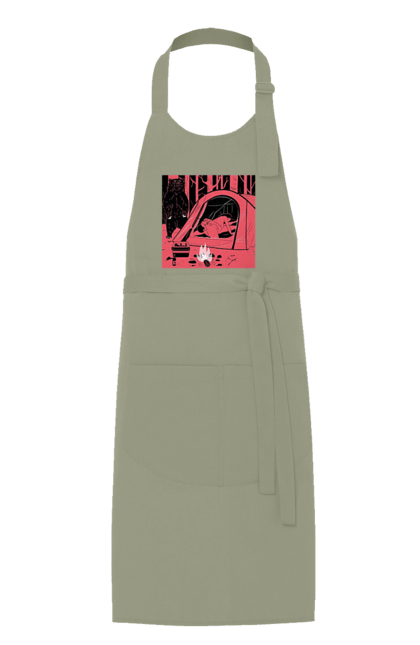 Фартух з принтом "69 В Палатці". 69, ведмідь, ліс, палатка, секс. 2070702