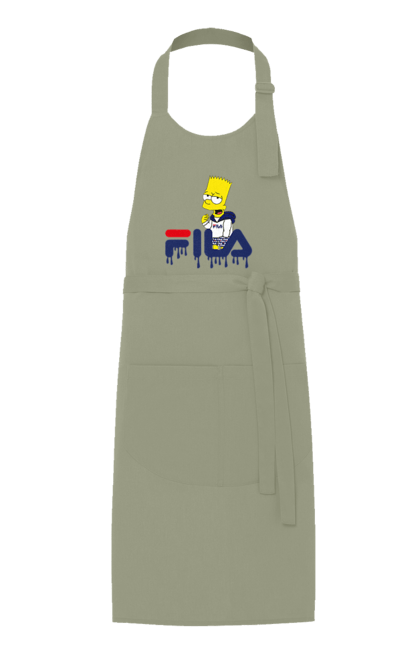 Фартух з принтом "Барт FILA". Bart, simpsons, барт, сімпсон, спорт, спортивний одяг. 2070702