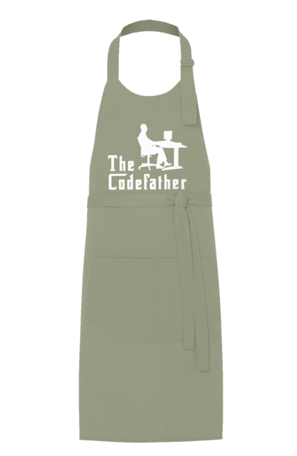 Фартух з принтом "Батько коду". Айті, айтішник, батько коду, для айтішника, для програміста, подарунок айтішнику, подарунок програмісту, програміст, розробник. 2070702