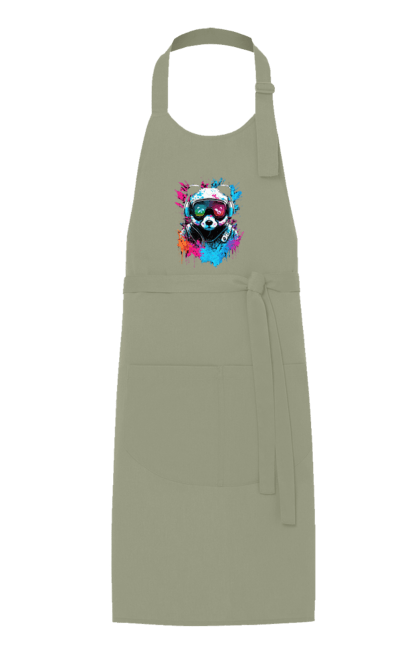 Фартух з принтом "Панда в VR шолом". Віртуальна реальність, гік, панда, персонаж, шолом. 2070702