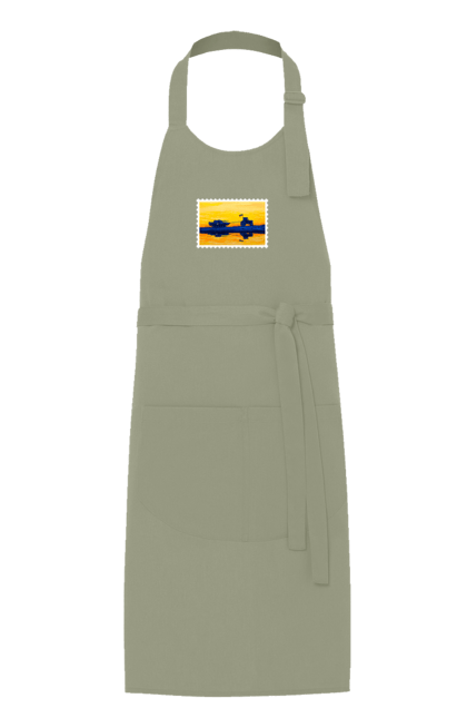 Фартук с принтом Новая марка, трактор тянущий танк. Доброго вечера, добрый вечер, марка, марка украины, марка укрпочта, нет войне, трактор тянет танк, тракторные войска, укрпочта. 2070702