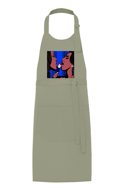 Фартух з принтом "Дівчата Лижуть Морозиво". Лізатт, смоктати. 2070702