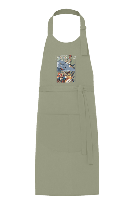 Apron with prints Princess Mononoke. Adventure, anime, fantasy, ghibli, hayao miyazaki, princess mononoke, studio ghibli. 2070702