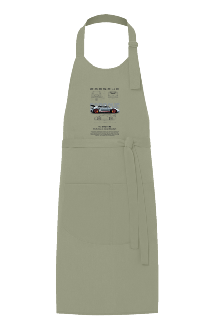 Apron with prints Porsche 911 GT3 RS. Auto, automobile, car, porsche, porsche 911, sport, sports car. 2070702