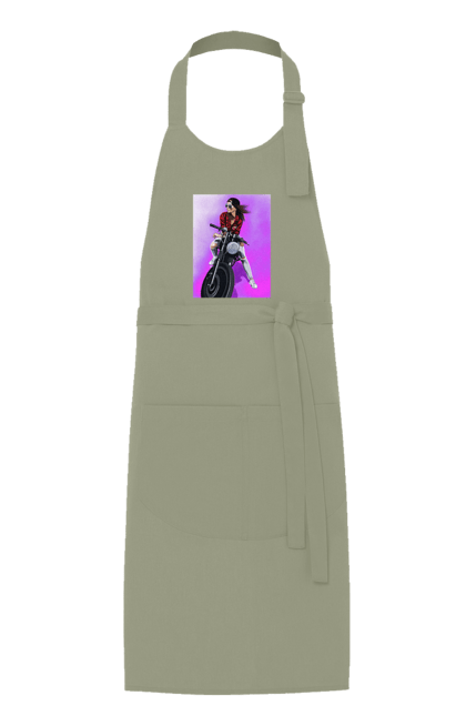 Фартух з принтом "Дівчина Байкер". Байк, байкер, гонка, дівчина, мото, мотор, мотоцикл, поїздка, стиль, стиль життя. 2070702