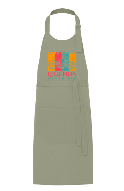 Фартух з принтом "мотоцикл легенда". Легенда, мотоспорт, мотоцикл. 2070702