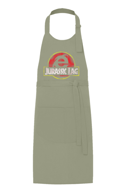 Apron with prints Jurassic lag. Antiquity, browser, ie, internet explorer, jurassic park, lag, microsoft, not, windows. 2070702