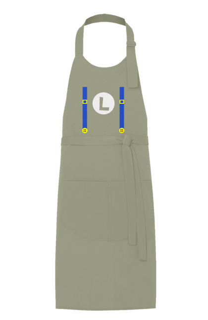 Apron with prints Luigi Mario. Brother, character, game, mario, mario bros, nintendo. 2070702