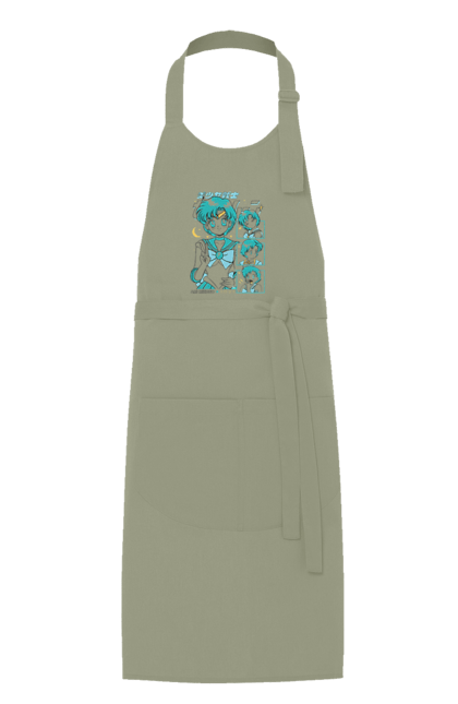 Apron with prints Sailor Moon Mercury. Ami mizuno, anime, drama, magical girl, sailor mercury, sailor moon, tv series. 2070702