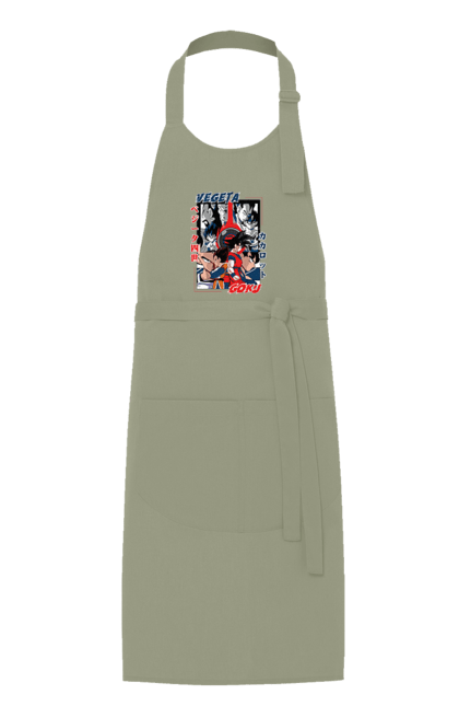 Apron with prints Dragon Ball. Anime, dragon ball, goku, manga, tv series, vegeta. 2070702