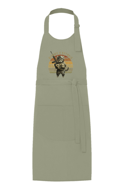 Фартук с принтом Верим в котиков. Армия, верю в ссу, воин, война, кит, котенок, коты, солдат, ссу, украина. 2070702