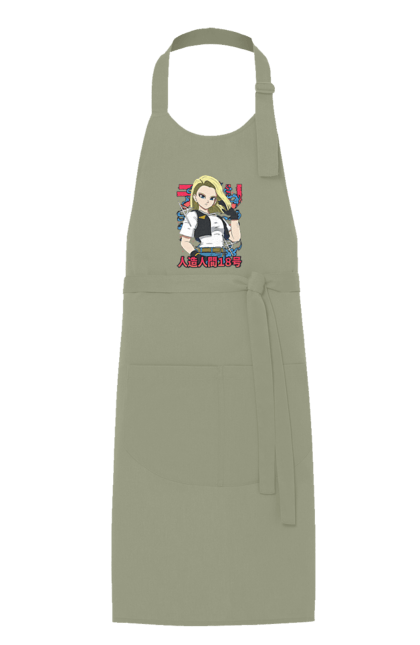 Apron with prints Android 18. Android 18, anime, cyborg, dragon ball, killer, manga, tv series. 2070702