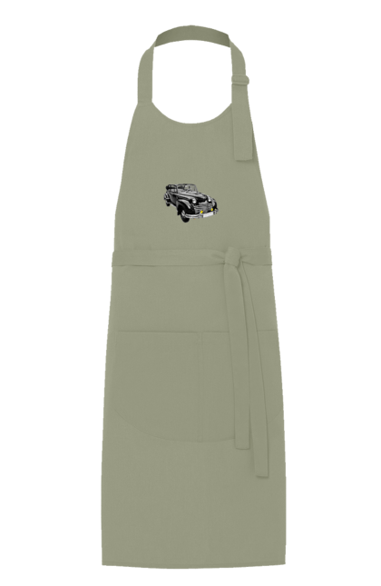 Фартух з принтом "Авто.5". Авто, професійне фото, ретро авто, фото, чорний колір. 2070702