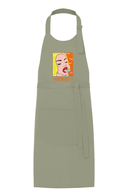 Фартух з принтом "Чупа чупс". Гумор, мем, прикольна, сакерс, смішна, чупа чупс. 2070702