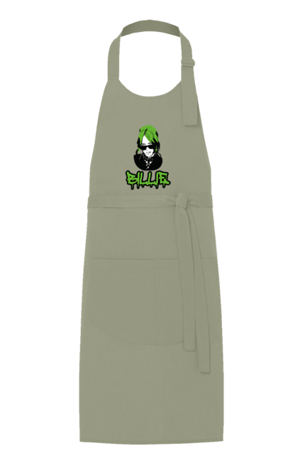 Фартух з принтом "Billie Eilish". Активістка, біллі айліш, мизукант, права, співачка, тварини. 2070702