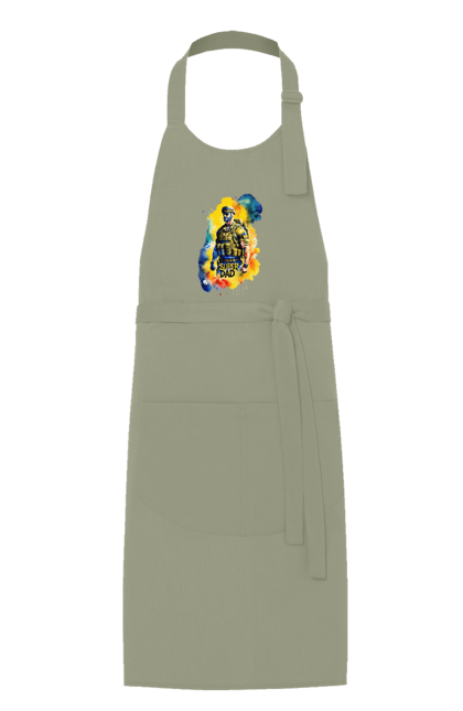 Фартук с принтом Супер папа ВСУ. День отца, день папы, люблю папу, папа, папа ссу, ссу, супер, супер папа, супер папа ссу, украина. 2070702