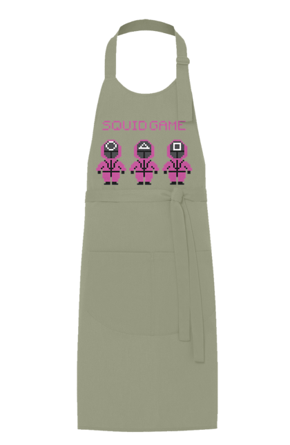 Apron with prints Squid Game. Netflix, security guard, squid game, tv series. 2070702
