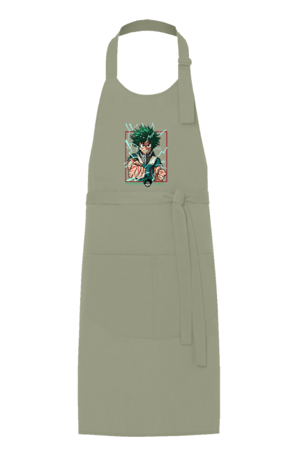 Фартух з принтом "Моя академія героїв Мідорія". Izuku, midoriya, my hero academia, аніме, ізуку мідорія, манга, мідорія, моя геройська академія. 2070702