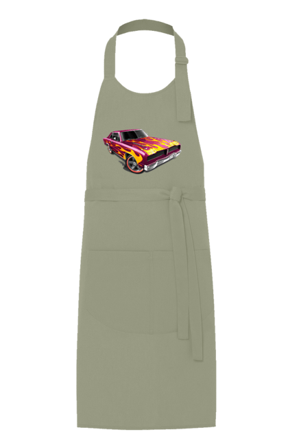 Фартух з принтом "Машина вогонь". Їзда, машина, швидкість. 2070702