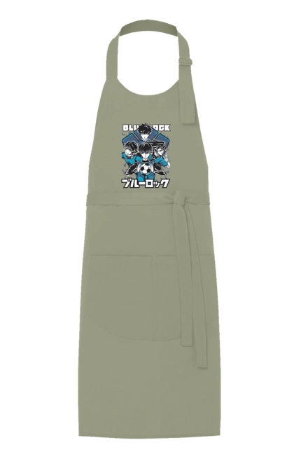 Фартук с принтом Синяя Тюрьма. Blue lock, аниме, блю лок, манга, синяя тюрьма, спорт, спортивное аниме. 2070702