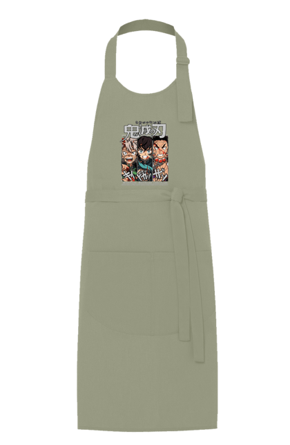 Apron with prints Demon Slayer Sanemi Muichiro Gyomei. Anime, demon slayer, gyomei, himejima, kimetsu no yaiba, manga, muichiro, sanemi. 2070702