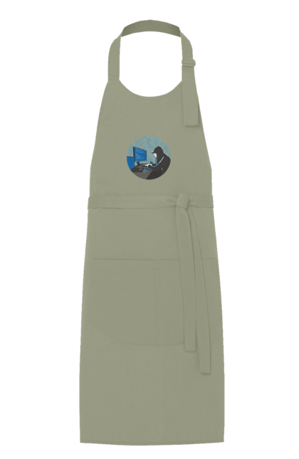 Фартух з принтом "Хакер". Бінарний, гік, програміст, хакер. 2070702