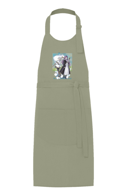 Apron with prints Frieren: Beyond Journey's End. Anime, elf, fern, frieren, heroine, magician, manga. 2070702