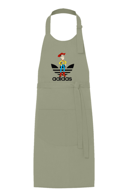 Фартук с принтом Adidas Вуди. Adidas, toy story, woody, адидас, вуди, история игрушек, мультфильм. 2070702