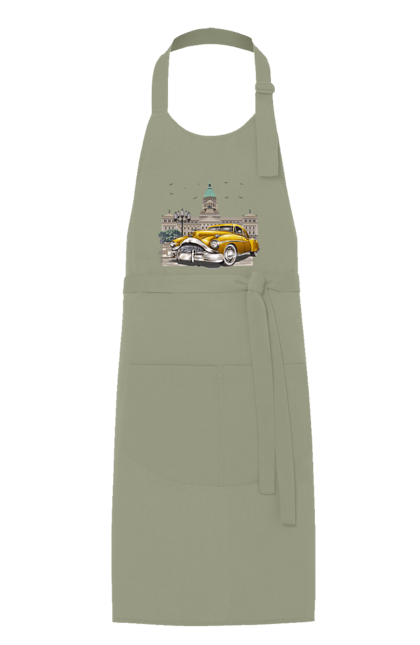 Фартух з принтом "Автомобіль та архітектура модерн". Автомобіль, архітектура, модерн. 2070702