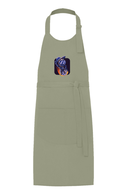 Фартук с принтом Космо биткоин. Бинарный, биткоин, биткойн, валюта, деньги, крипто, программист, хакер. 2070702