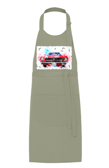 Фартух з принтом "Автомобіль мустанг". Автомобіль мустанг, донати, допомога, дорога, колесо, конь, машина, мустанг, пейпел, україна. 2070702