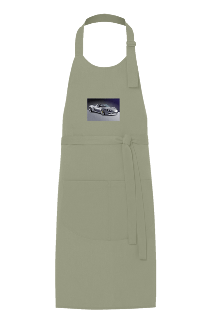 Apron with prints Auto.2. Auto, color image, compartment, photo, sports car. 2070702