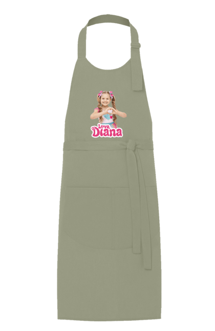 Фартух з принтом "Кідс Діана Шоу". Diana and roma, diana show, kids diana show, диана и рома, диана шоу, діана шоу, кидс диана, кидс диана шоу, кідс діана шоу, ютуб. futbolka.stylus.ua