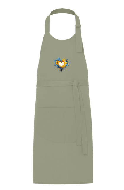 Фартух з принтом "Серце патріота". Патріотичне, прапор україни, серце, україна, українська символіка, українське. 2070702