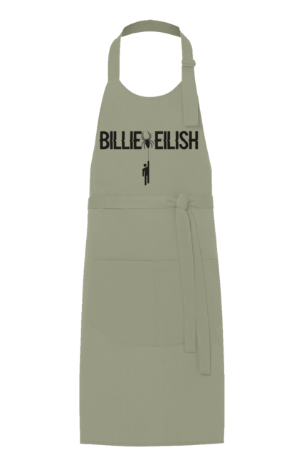 Фартух з принтом "Біллі Айліш". Біллі айліш, логотип біллі айліш, принт біллі айліш, співачка біллі айліш. 2070702