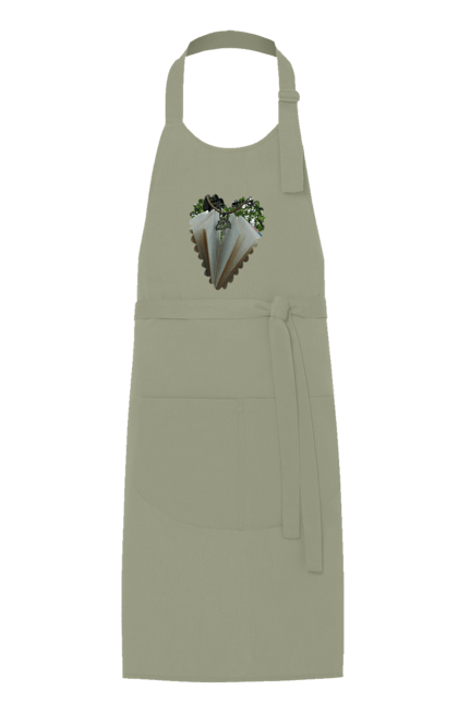 Фартух з принтом "Книжкова валентинка". Дерево, книги, книжки, любов, прикраса, природа, серце, форма серця, читання. 2070702