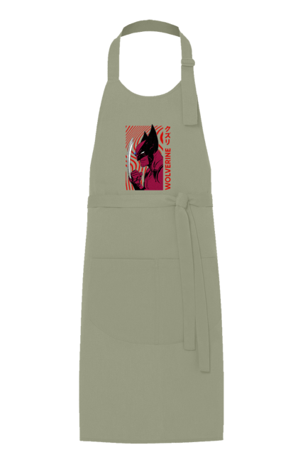 Apron with prints Wolverine. James howlett, logan, marvel, mutant, weapon x, wolverine. 2070702