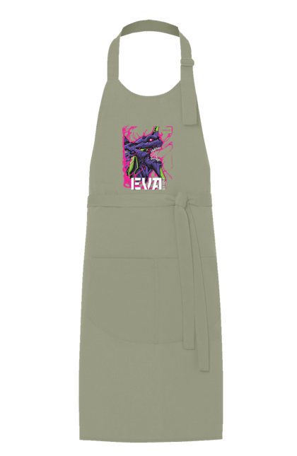 Apron with prints Evangelion. Angel, anime, eva 01, evangelion, manga, neon genesis evangelion, shinji. 2070702