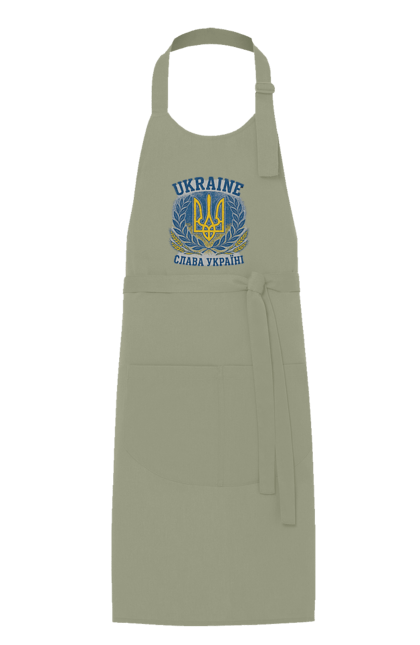 Фартух з принтом "Слава Україні". Герб україни, героям слава, жовто блакитний, патріотичні, прапор україни, слава україні, тризуб, україна, українська символіка, українські. 2070702