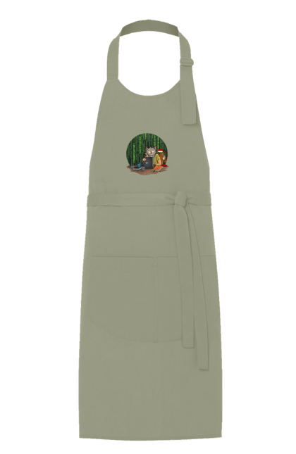 Фартух з принтом "Кіт програміст". Angular, c, css, html, it, javascript, jquery, php, python, react, svelt, vue, айтишник, айті, гумор, код, кодувати, прогер, програміст, програмісти, ти ж, ти ж програміст, тиж програміст. 2070702