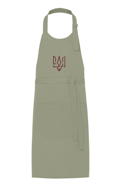 Фартух з принтом "Тризуб мінімалізм". Герб, герб україни, патріотичне, україна, українська символіка, українське. 2070702