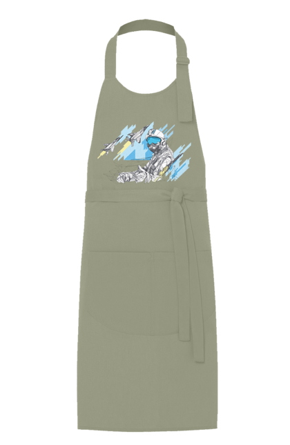 Apron with prints Glory to the armed forces of Ukraine. Brand, defender`s day, glory ssu, gratitude, ukrposhta. 2070702