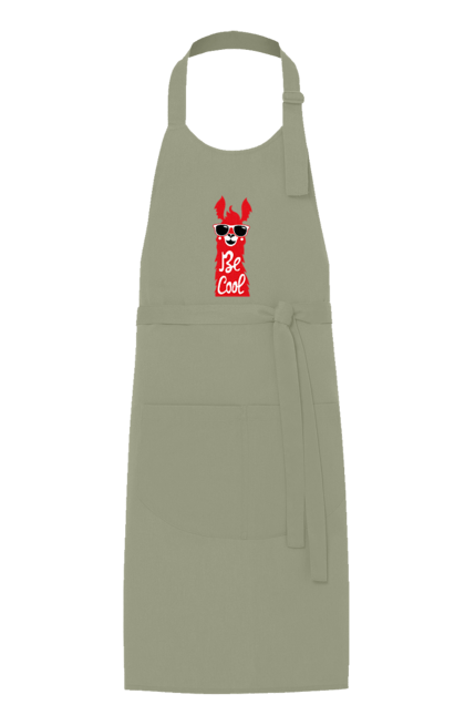 Фартух з принтом "Крута лама". Звірі, круте, круто, лама, окуляри, тварини. 2070702