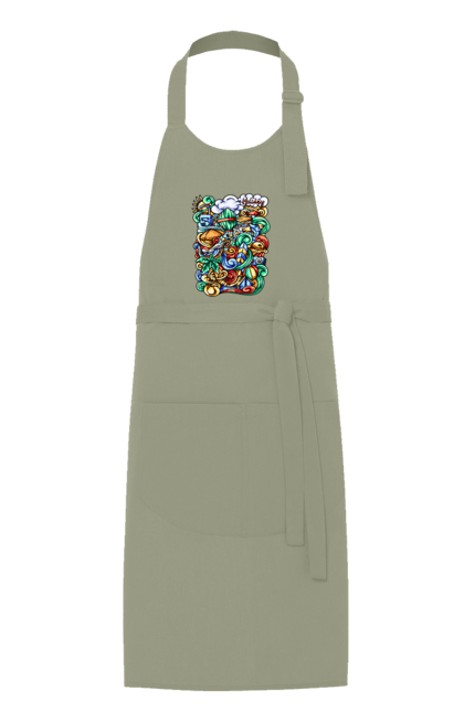 Фартух з принтом "Канікули відпочинок арт". Відпочинок, канікули, літо, море, пляж, подорож. 2070702