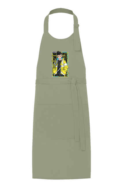 Apron with prints Cyberpunk: Edgerunners David. Anime, cd project, cyberpunk, david, edgerunners, game, netflix, video game. 2070702